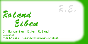 roland eiben business card